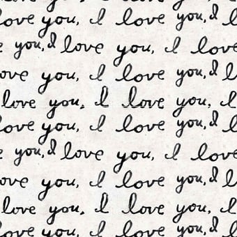 I Love You, I Love You Panel White/Black Mindthegap