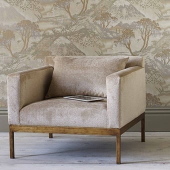 Edo Wallpaper Ivory/Silver GP & J Baker