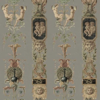 Panoramatapete Pilasters Taupe/Green/Brown Mindthegap