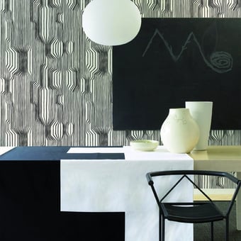 Frekvenssi Wallpaper Noir/Blanc Marimekko