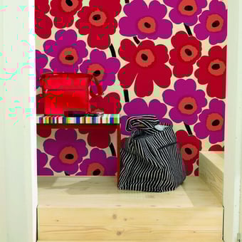 Carta da parati Unikko Carmin Marimekko