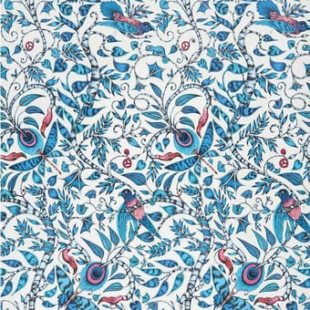 Rousseau Wallpaper Blue Clarke and Clarke