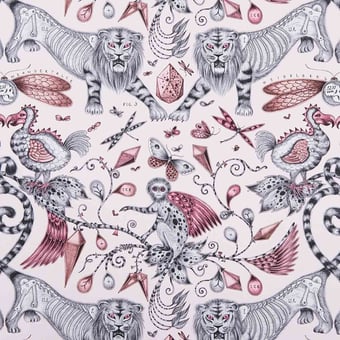 Extinct Fabric Blue Clarke and Clarke