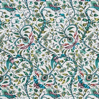 Rousseau Fabric Blue Clarke and Clarke