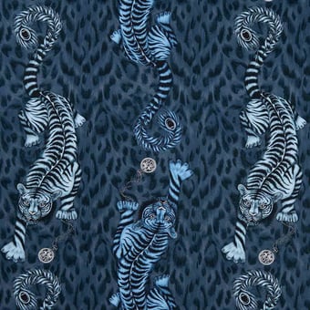 Tigris Fabric Flame Clarke and Clarke