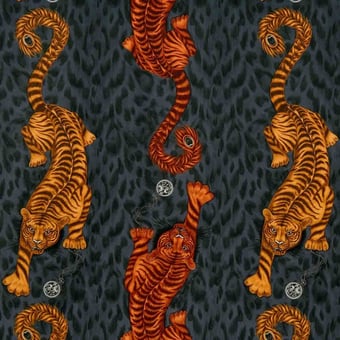 Tigris Velvet Flame Clarke and Clarke