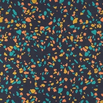 Terrazzo Fabric Noir/Blanc Nobilis