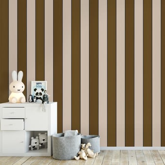 Prélude Wallpaper Gris Bleuté/Camel Mériguet-Carrère Paris