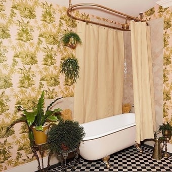 Sumatra Wallpaper Blush/Pear Green House of Hackney