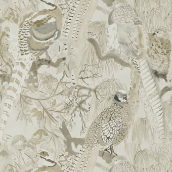 Papel pintado Game Birds Charcoal Mulberry