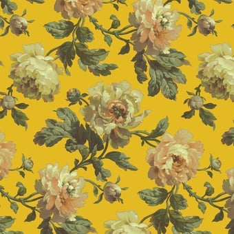 Peoneden Wallpaper Ochre House of Hackney