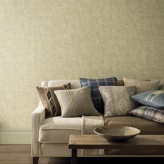 Gilded Fresco Wallpaper Soft aqua/Gold Mulberry