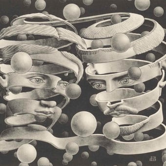 Bound of Union Panel Dark M.C. Escher