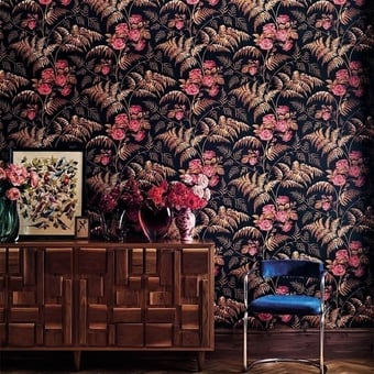 Rose Wallpaper Rouge/Orange Cole and Son