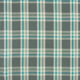 Tela Brera Scozzese Teal Designers Guild