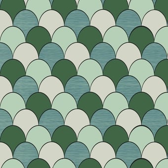 Carta da parati Scales Green M.C. Escher