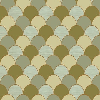 Carta da parati Scales Green M.C. Escher