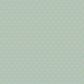 Carta da parati Little Scales Acqua/Jade M.C. Escher