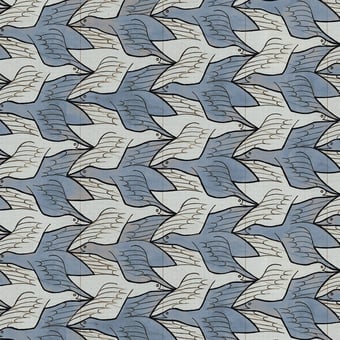 Carta da parati Two Birds Acqua/Jade M.C. Escher