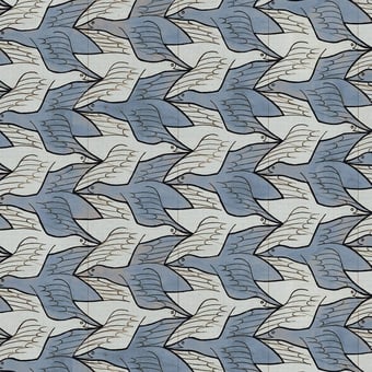 Two Birds Wallpaper Acqua/Jade M.C. Escher
