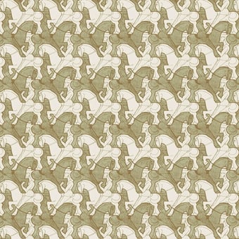 Carta da parati Horseman Red M.C. Escher