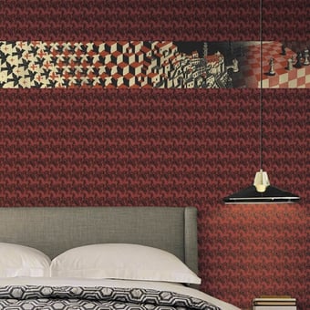 Bordo Metamorphosis II Red M.C. Escher