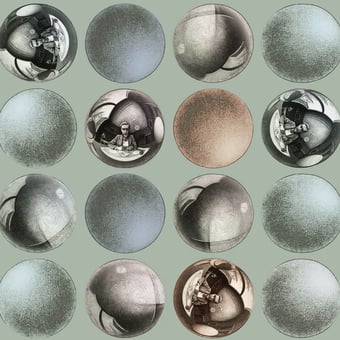 Carta da parati Sphere Light/Beige M.C. Escher