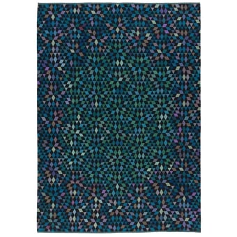 Tappeti Diamond Medallion Blue Green 160x240 cm Golran