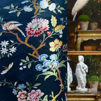 Jardin d'hiver Fabric Sapphire Tassinari et Chatel