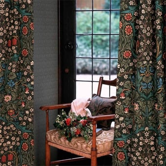 Blackthorn Fabric Green Morris and Co
