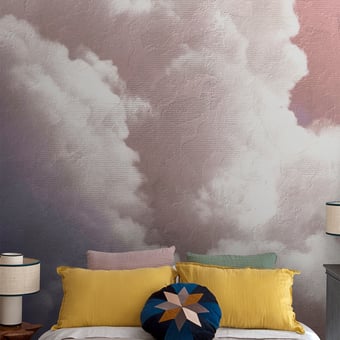 Papel pintado mural panorámico Clouds Pink Coordonné