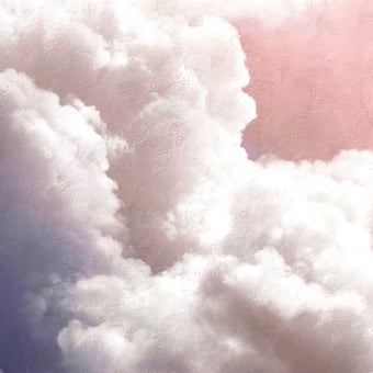 Papel pintado mural panorámico Clouds Pink Coordonné