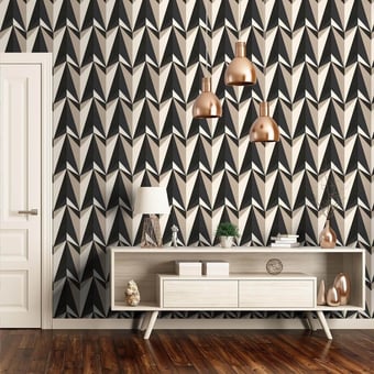 Papel pintado Origami Rockets Biscuit Kirkby