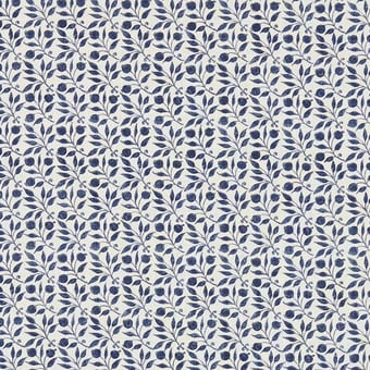 Tissu Rosehip Indigo Morris and Co