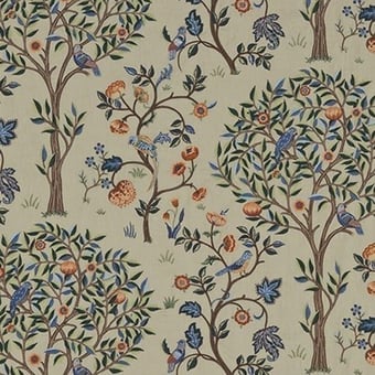 Tissu Kelmscott Tree Russet/Forest Morris and Co