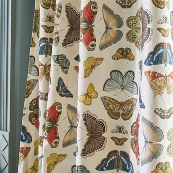 Tessuto Mirrored Butterflies Parchment John Derian