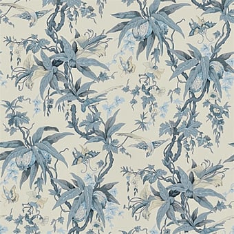 Carta da parati Mary Day Botanical Slate Ralph Lauren