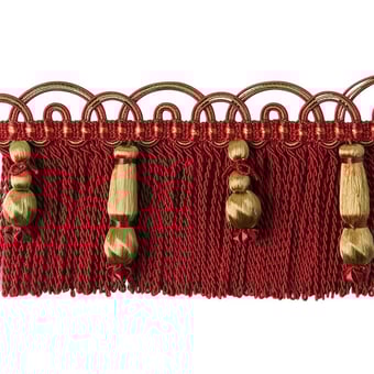 85 mm Scarlett bullion Fringe Ivoire Houlès