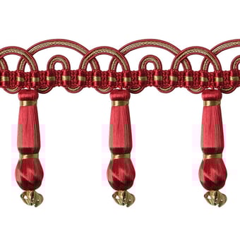 85 mm Scarlett Perlenfranse Ivoire Houlès