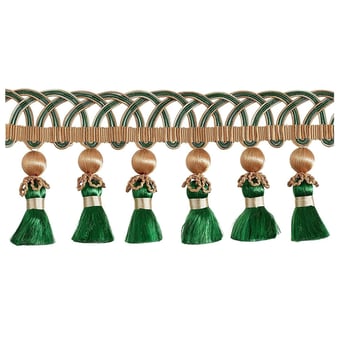 75 mm Palladio tassels Fringe Beige Houlès
