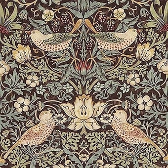 Tela Strawberry Thief Slate/Vellum Morris and Co