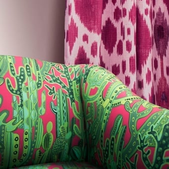 Cactus Fabric Rosa/Verde Gastón y Daniela