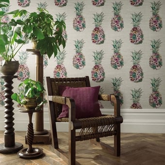 Papel pintado Ananas Lin Matthew Williamson