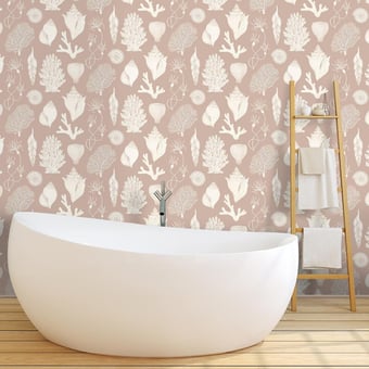 Shells Wallpaper Aqua Ferm Living