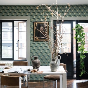 Papel pintado Arcade Céladon Farrow and Ball