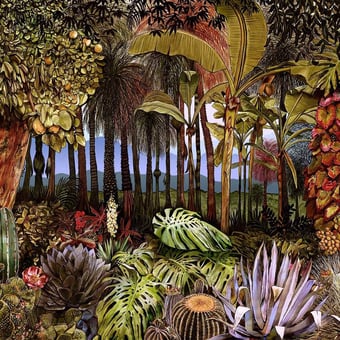 Papel pintado mural panorámico Botánico Manana Coordonné