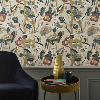 California Wallpaper Indigo GP & J Baker