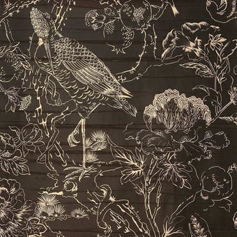 Silkbird Gravure Wall covering Silver Dedar