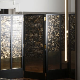 Silkbird Gravure Wall covering Silver Dedar