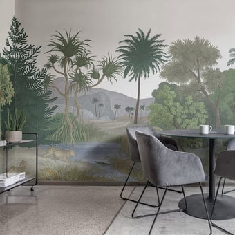 Papel pintado mural panorámico Jungle Land Vintage Rebel Walls
